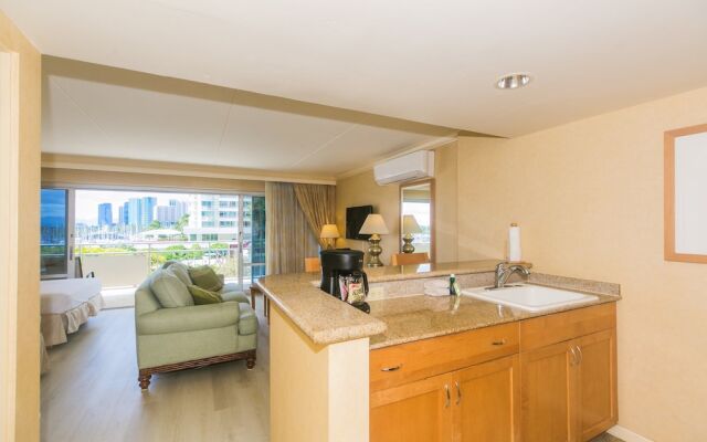 Spacious One Bedroom Harbor View Condos at Ilikai Marina With Private Balcony