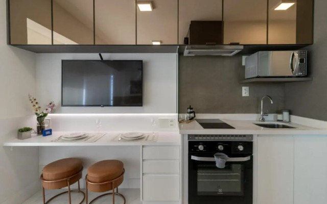 Studio de luxo mobiliado em Moema