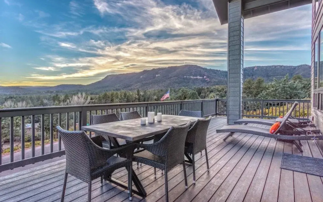 Modern Pine Retreat w/ Deck & Stunning Views!