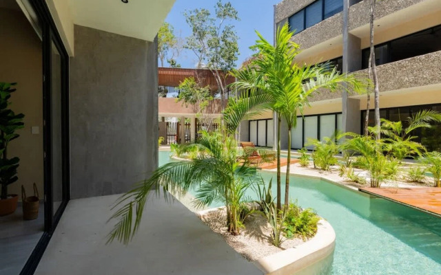 Stylish Tulum Studio Terrace Pool Relax