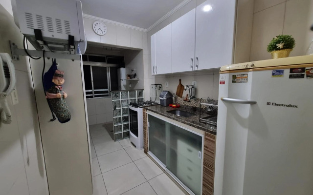 Santos - Apartamento Frente Mar C/ Ar Condicionado/ Garagem Privativa/Internet/TV a Cabo