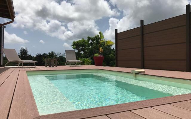 Villa neuve de standing en bois avec piscine