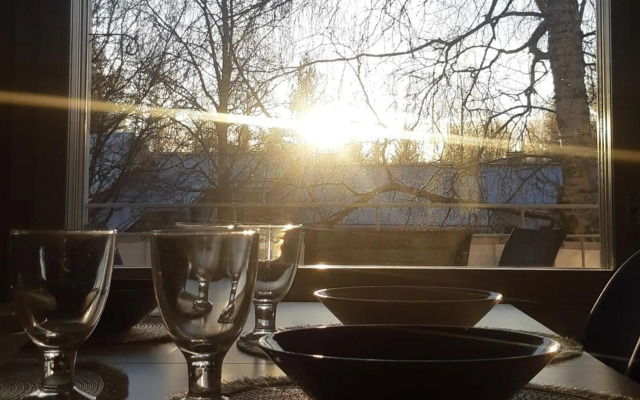 Tyylikäs yhden makuuhuoneen kohde luonnon lähellä