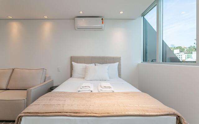 Vista mar com sacada no Centro #CA50