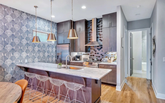 Rooftop Deck Shuffleboard BBQ Near Downtown