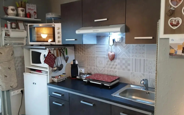 Studio in Allevard, With Wonderful Mountain View, Furnished Balcony an