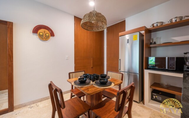 NHOA 108B Lux 1BR Condo Plunge Pool in Aldea Zama