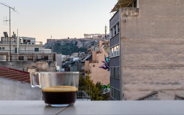 Loft at Historical Center of Athens w Acropolis View