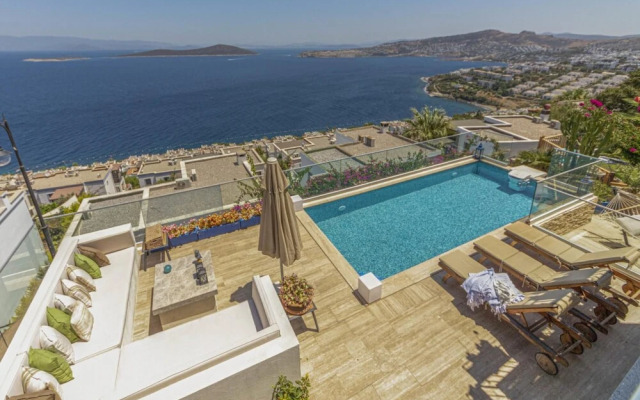 House With Private Pool and Sea View in Bodrum