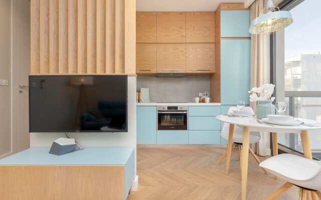 Bright Blue Apartment by Renters