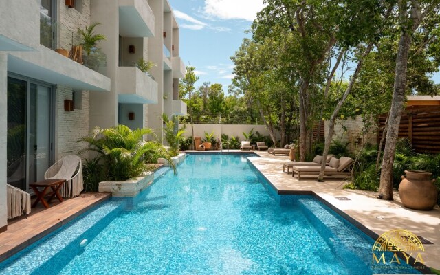 NHOA 207A Lux 2BR Condo Pool View in Aldea Zama