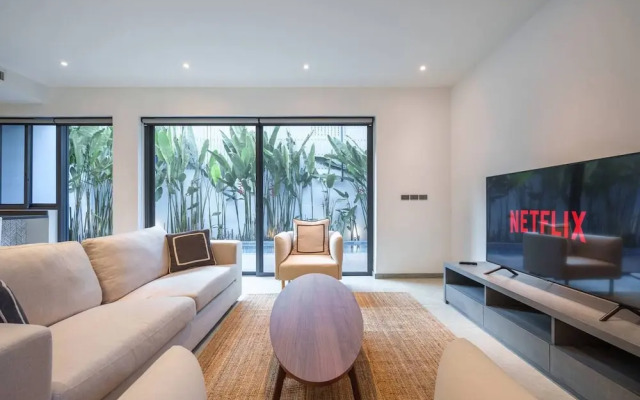 Monochrome designer pool Villa