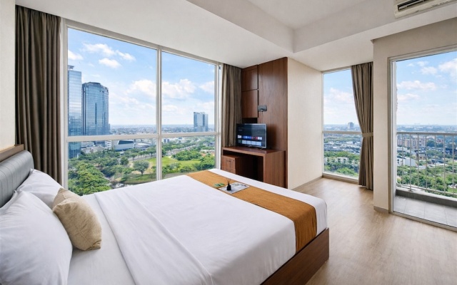 Wooden Accents Studio For 2 Pax At Pacific Garden Campus Town Apartment – Guest Rooms – Tangerang