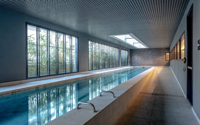 Studio com piscina aquecida e AC