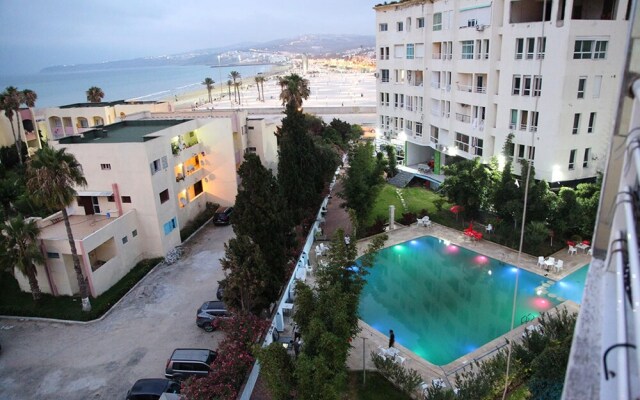 Apartment With One Bedroom In Tanger, With Wonderful Sea View, Shared Pool And Furnished Balcony 50 M From The Beach