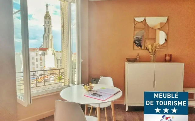 Le Centre, spacieux et cosy T2 avec vue, au calme