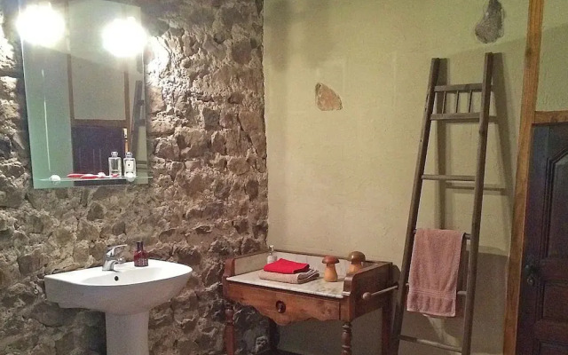 Beautiful Stone Farmhouse in Mountain Forest Setting