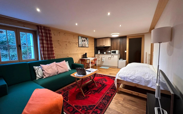 Budget room mountain view ground floor of Chalet Solaria