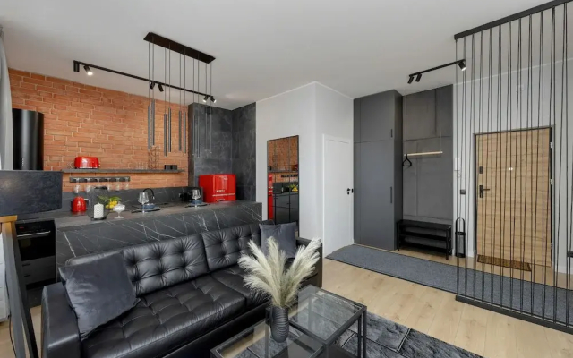 Grey and Red Apartment by Renters