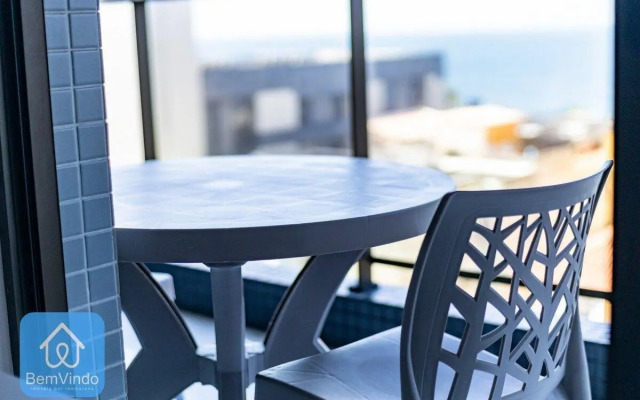 Studio luxuoso com bela vista mar no Smart Barra