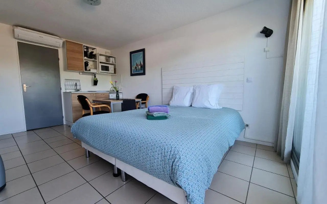 Studio climatisé 1 à 4 personnes vue mer