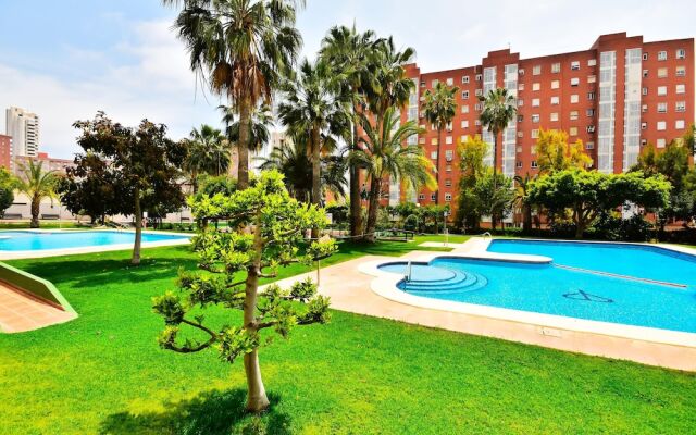 Apartment with One Bedroom in Benidorm, with Wonderful City View And Pool Access - 700 M From the Beach