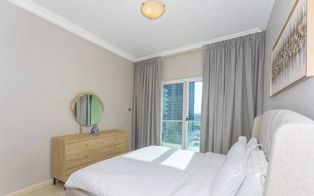 Lake views from 2 bedroom apartment in JLT