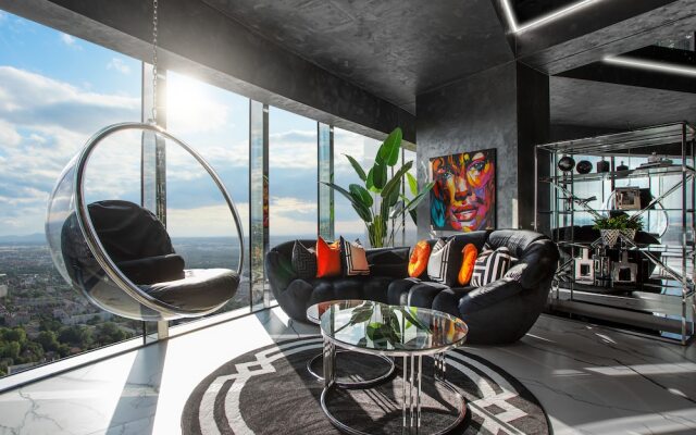 Apartments in Sky Tower with Bathtub near the window