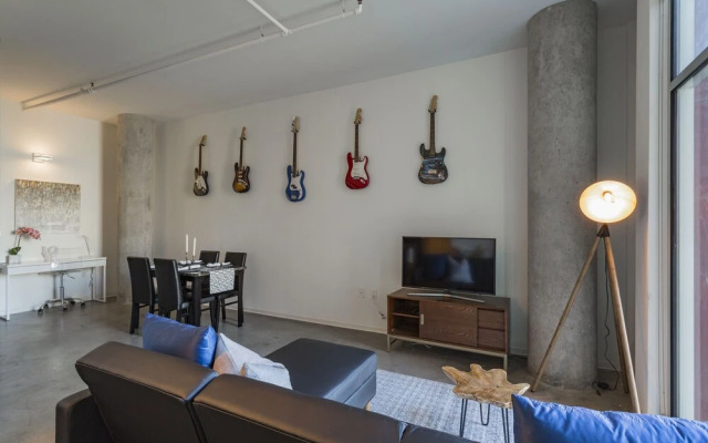 Industrial Chic Condo with Balcony