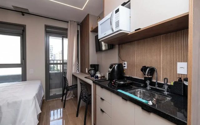 Moderno Studio c Academia a 350m do Allianz Parque