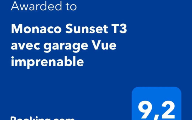 Monaco Sunset T3 avec garage Vue imprenable