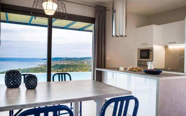 New Villa Blue with private pool at Trapezaki