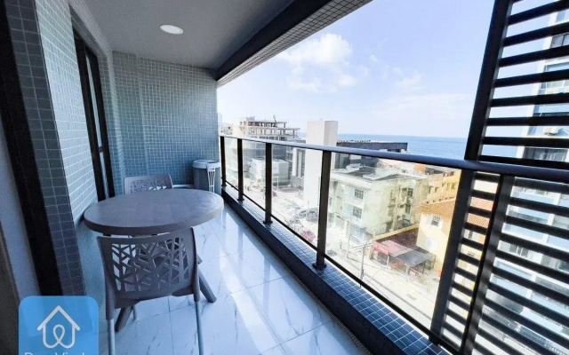 Studio luxuoso com bela vista mar no Smart Barra