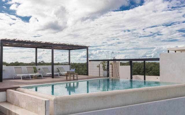 Trendy Tulum Escape Condo Breathtaking View From Rooftop Terrace Infinity Pool Great Decor