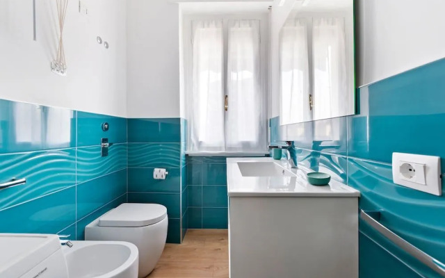 Red Subway Line Modern Flat