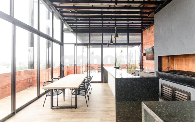 Apartamento de cabaña rústica con cama King 1D009