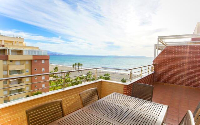 2 bedrooms appartement at Roquetas de Mar 10 m away from the beach with sea view shared pool and furnished terrace