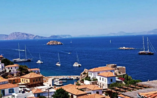 Panoramic Views Home in Hydra, Greece