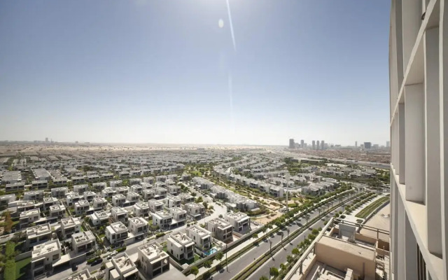 Contemporary 1BR Sleeps4 Balcony Pool Gym Dxbhills