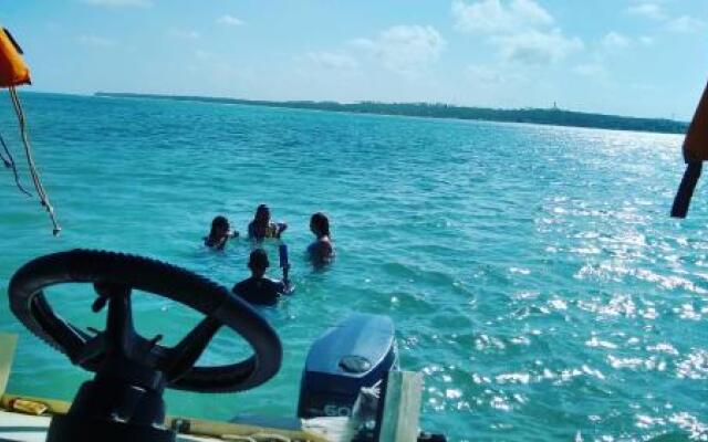 Suíte beira rio 85m praia