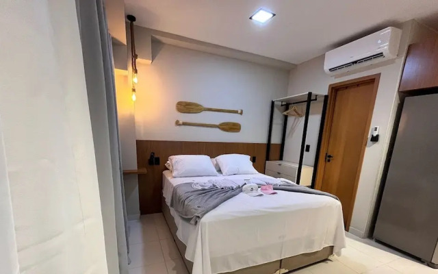Flat luxo com varanda gourmet no Makia