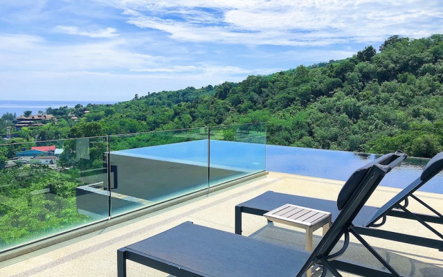 "panoramic Seaview 650sqm 4br Pool Villa 2 min Drive to Naithon Beach"