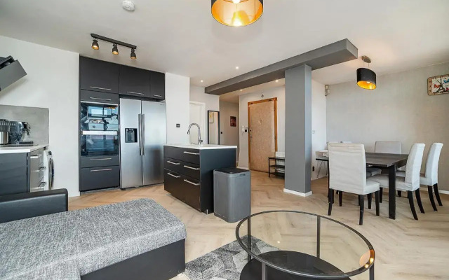 Big 4-bedroom flat, terrace with great Vítkov view