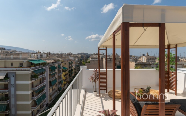 126m² homm Penthouse, Amazing Acropolis View,9 ppl