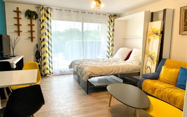 Studio cozy, vue sur le golf Houlgate