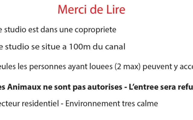 T1 Bis tres proche centre et canal