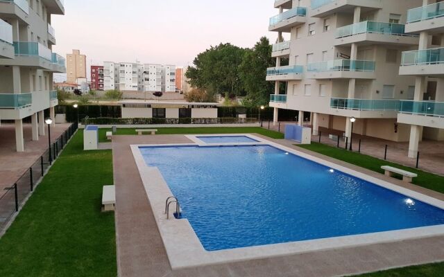 Apartment with 2 Bedrooms in Piles, with Wonderful Sea View And Pool Access - 500 M From the Beach
