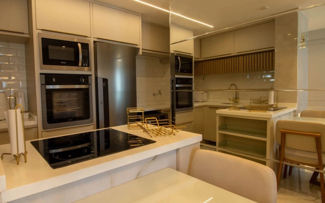 Apto Confort vel com Wi-fi e Churrasqueira