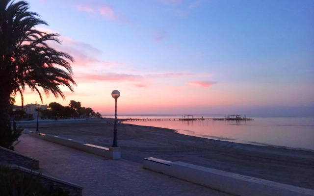 On the sandy uncrowded beach of Los Urrutias