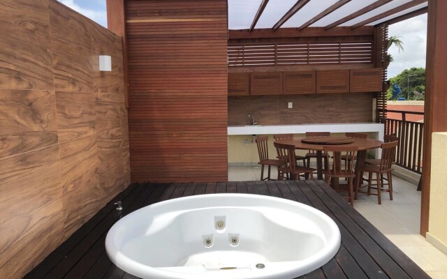 Triplex com Jacuzzi Centro de Pipa